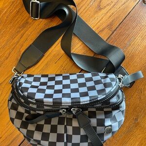 Iris and Rainbow best version Black and Gray Crossbody Bag